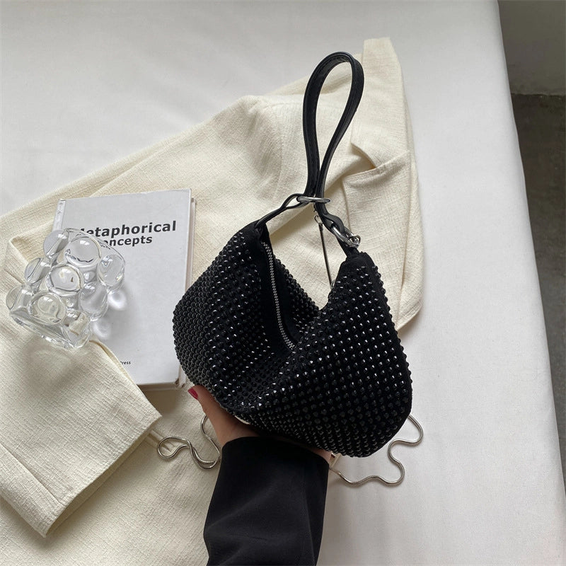 Women's Medium Pu Leather Solid Color Streetwear Square Zipper Underarm Bag