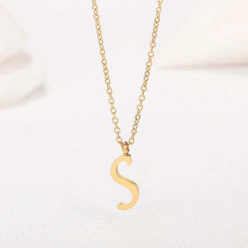 Minimalist Letter 201 Stainless Steel 18K Gold Plated Plating