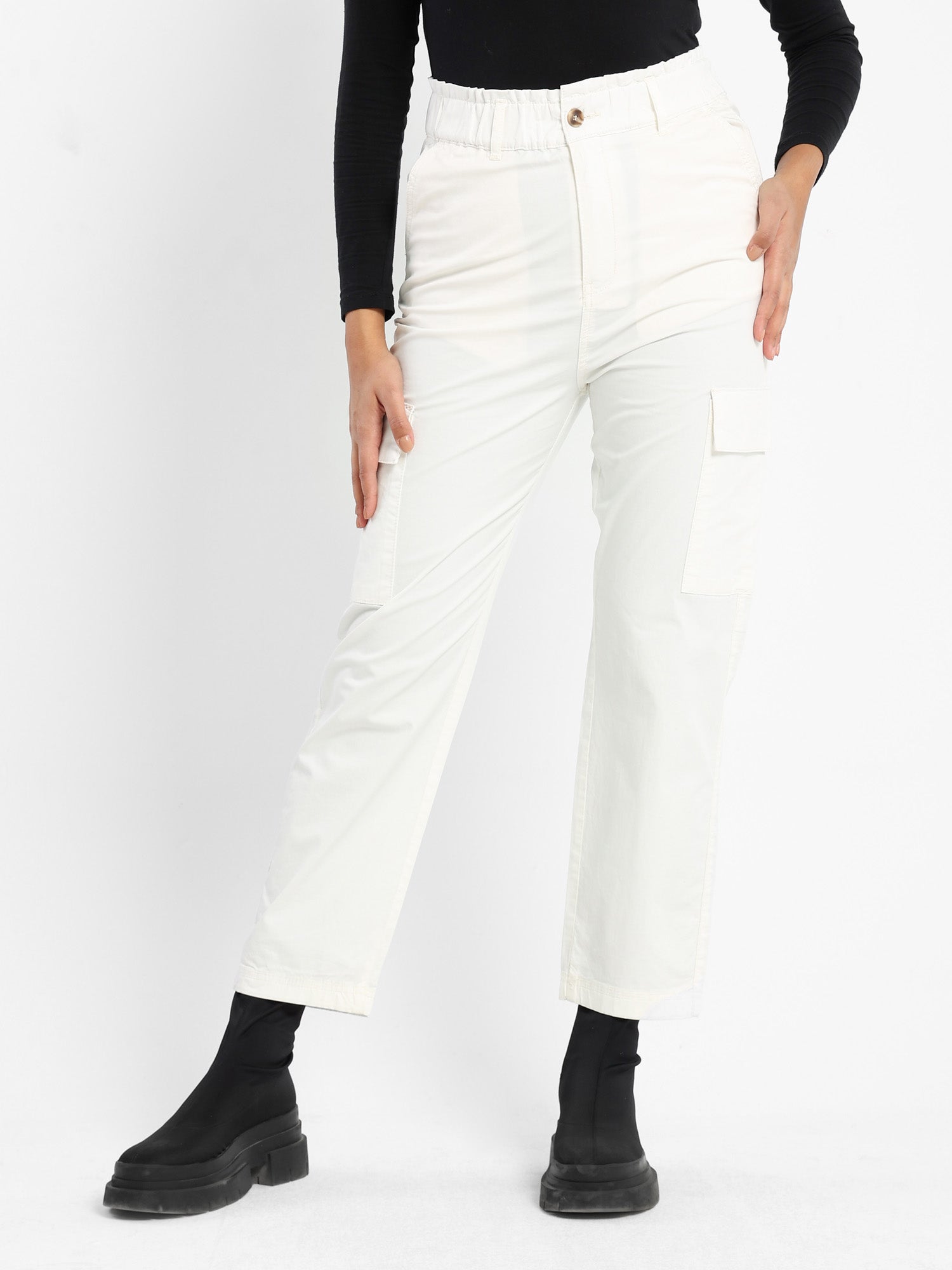 High-Waisted Paper Bag Pants