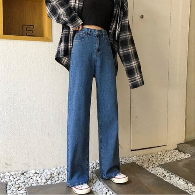 Wide High Waisted Cowboy Pants For Women