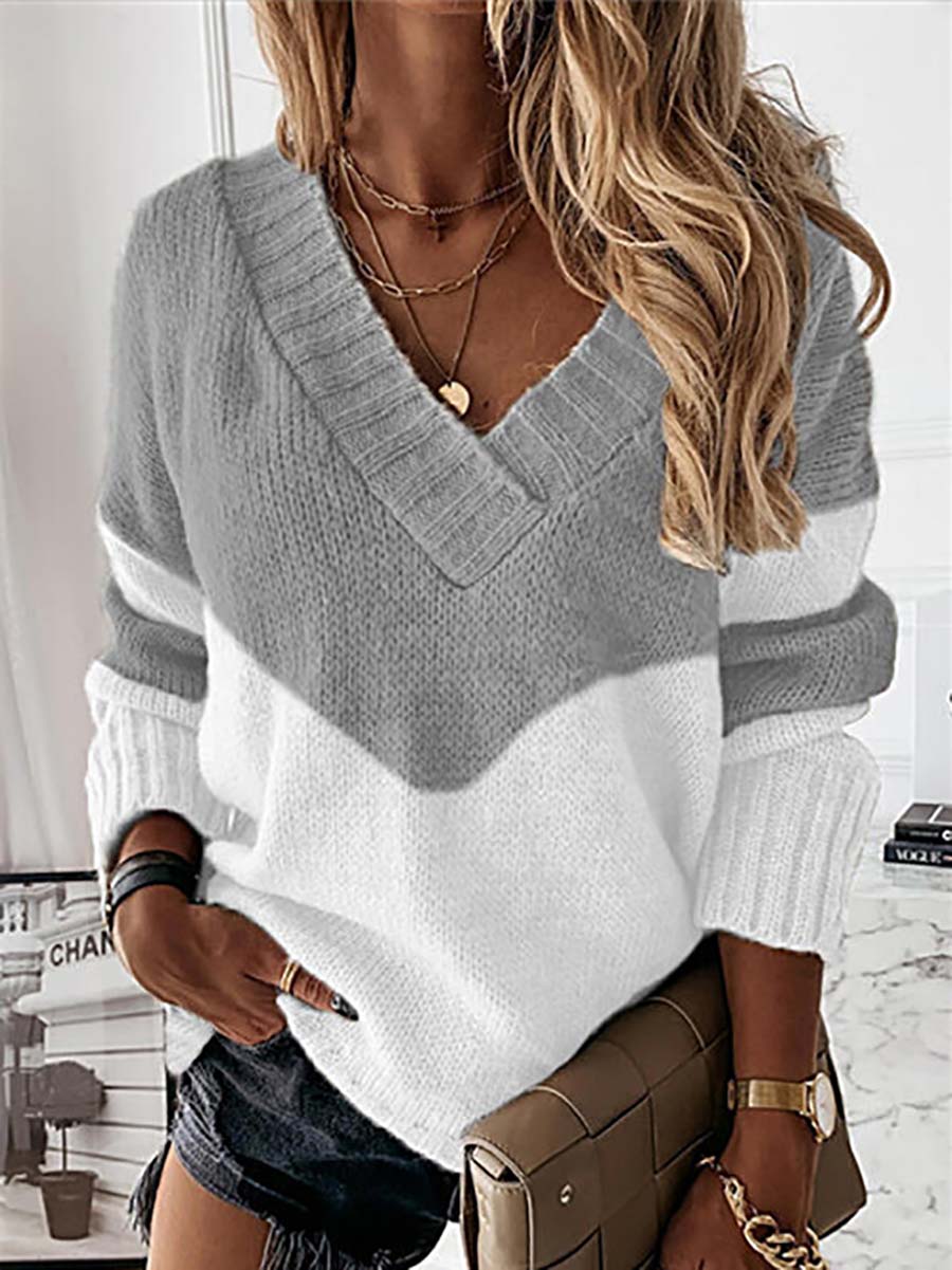 Knit  V Neck Sweater8 colors