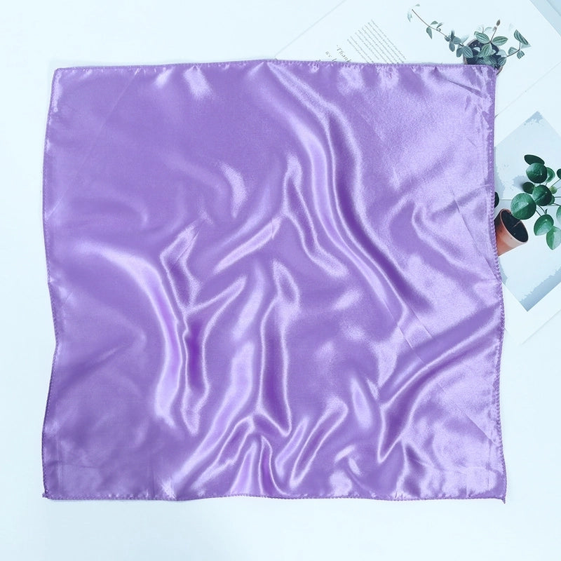 Women's Minimalist Solid Color Polyester Silk Scarf