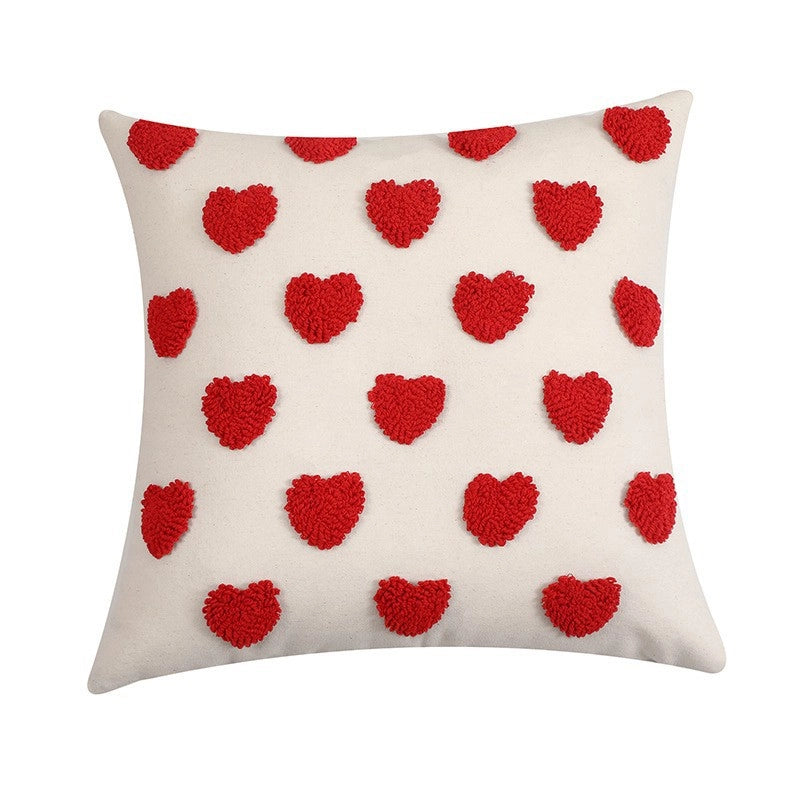 Valentine'S Day Casual Elegant Minimalist Heart Shape PP Cotton Plush Throw Pillow Bedding