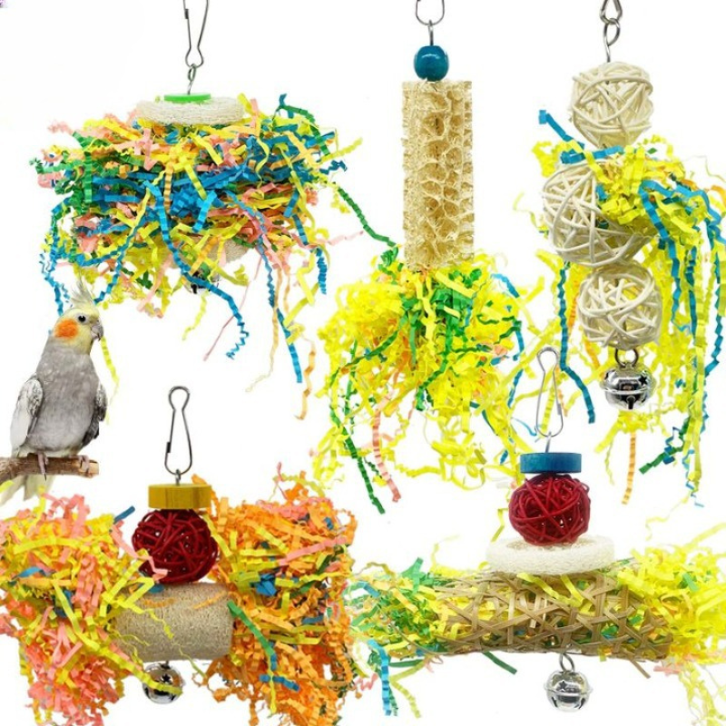 5 Piece Set Of Shredding Bird Toys