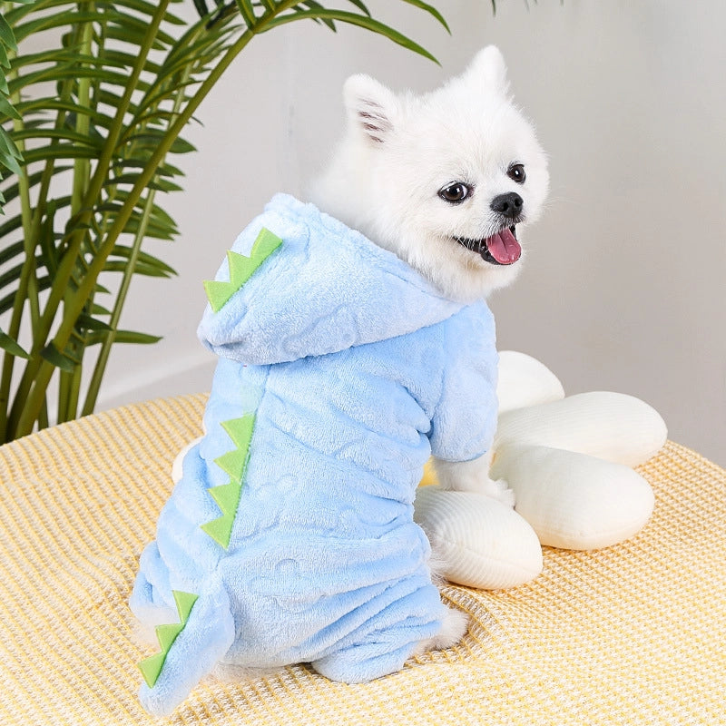 Autumn And Winter Warm Four-legged Small And Medium-sized Dog Dog Cat Dinosaur Turned Pet Clothes Manufacturers