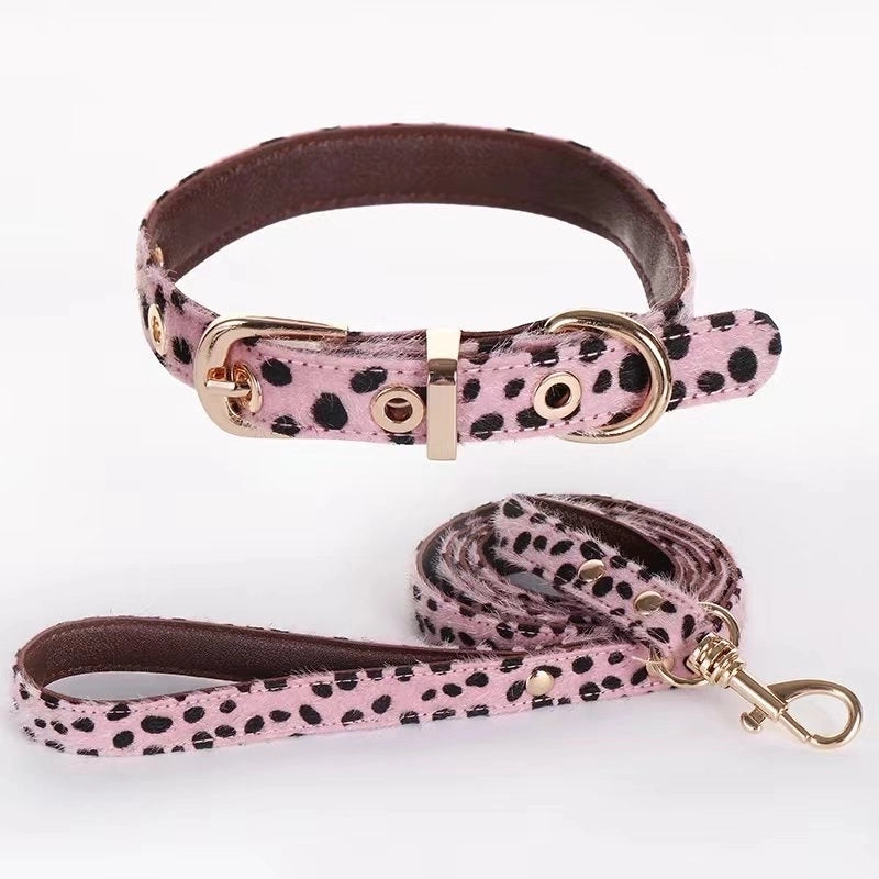 Mohair Leopard Pet Collar