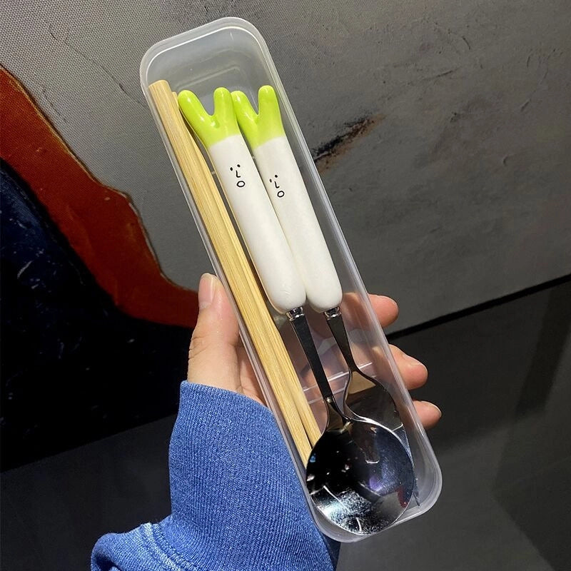 Cartoon Cute Frog Crocodile 430 Stainless Steel Ceramics Tableware
