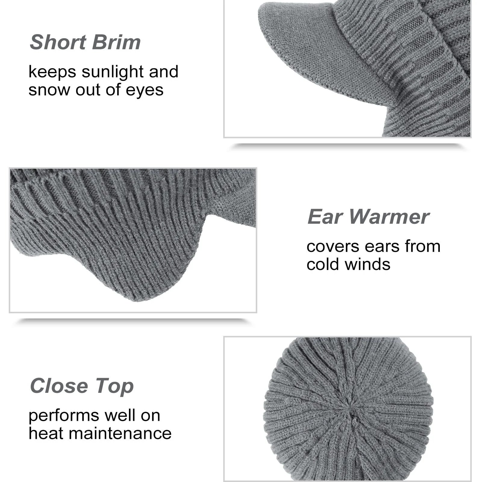 🔥HOT SALE🔥 Elastic Warm Ear Protection Knitted Hat☃️