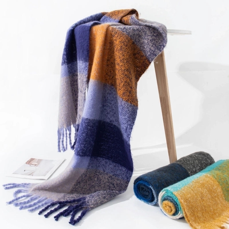 Women's Modern Style Classic Style Lattice Polyester Scarf