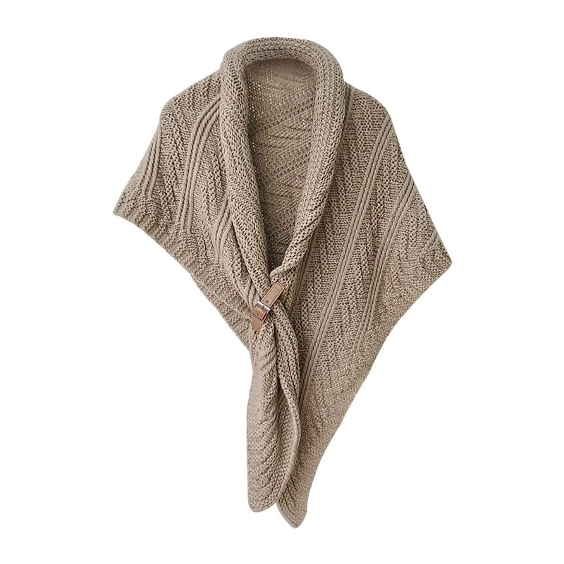 Women's Elegant Solid Color Knit Knitted Shawls