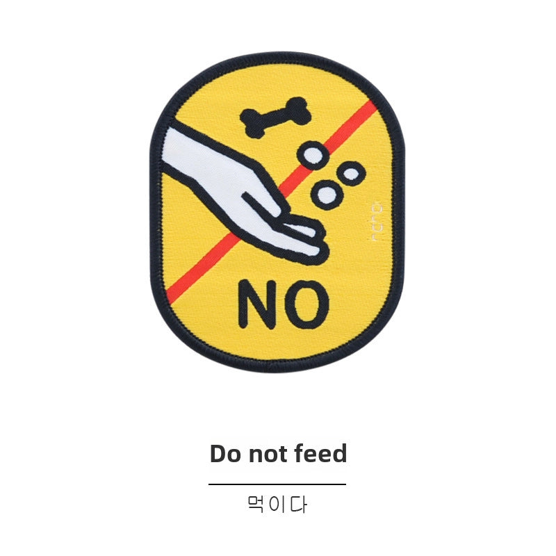 Pet Cat And Dog Social Logo Sticker Traction Rope Reminder Social Warning Board Personality Traction Rope