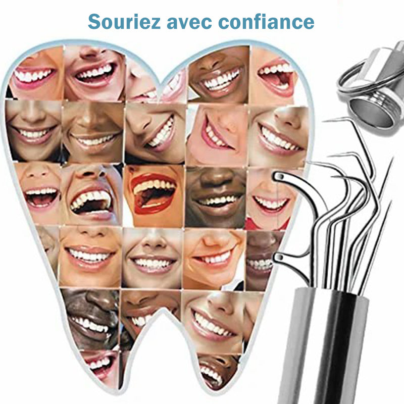 Ensemble de cure-dents en acier inoxydable (Acheter 1 obteniz 1 gratuitement)