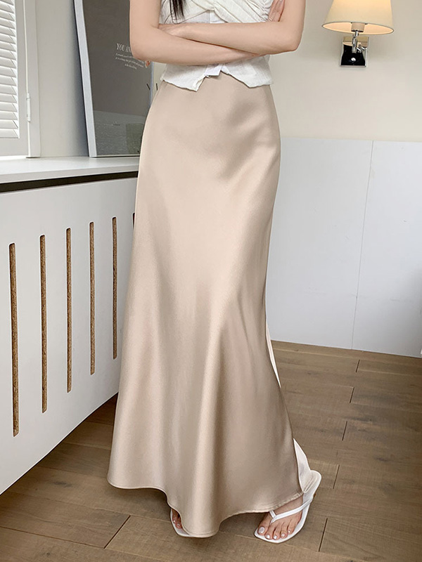 Mermaid Elasticity Solid Color Skirts Bottoms