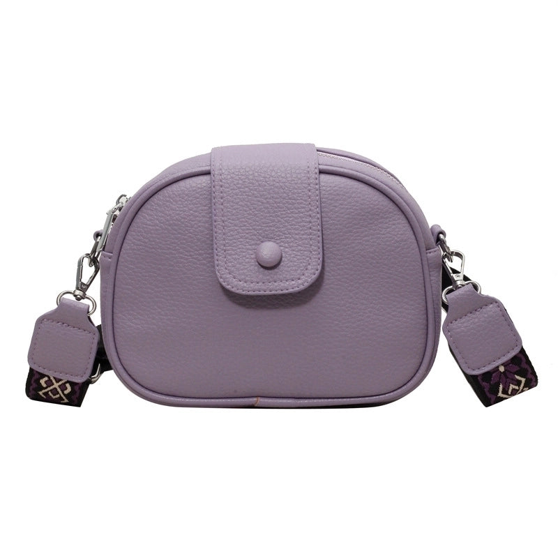 Women's Small Pu Leather Solid Color Streetwear Cloud Shape Flip Cover Crossbody Bag