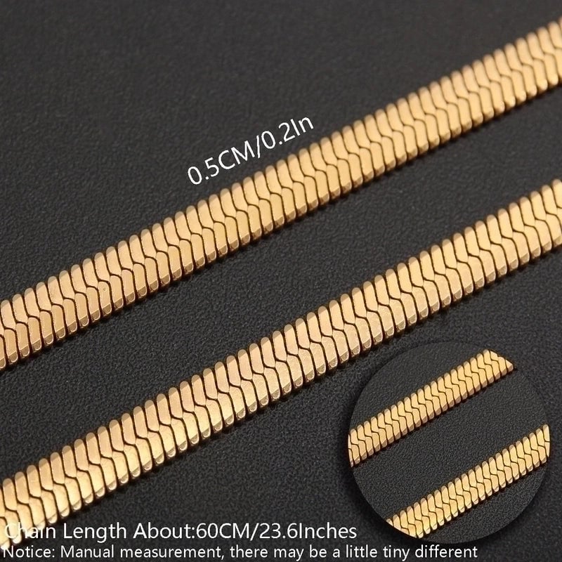Minimalist Solid Color 304 Stainless Steel White Gold Plated Gold Plated Chain Necklace