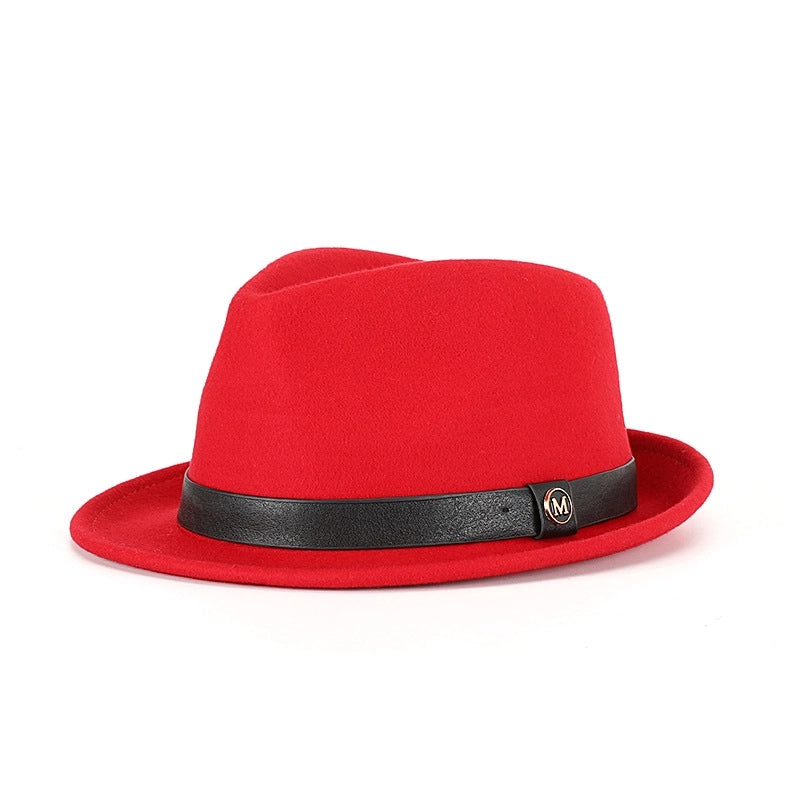 Hat Autumn And Winter Pure Wool Bowler Hat Woolen Retro   Hat Roll Along Felt Hat