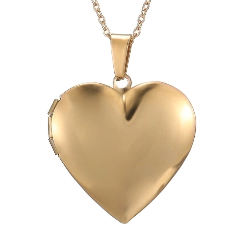 Minimalist Heart Shape Stainless Steel Plating Pendant Necklace 1 Piece