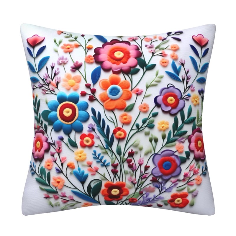Elegant Classical Minimalist Floral Polyester Pillow Cases Couch & Sofa Decor