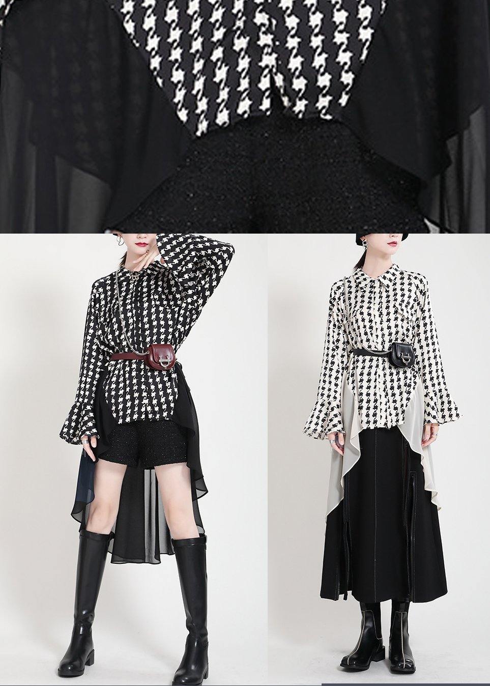 Beautiful Black Print flare sleeve Chiffon Jacket Summer
