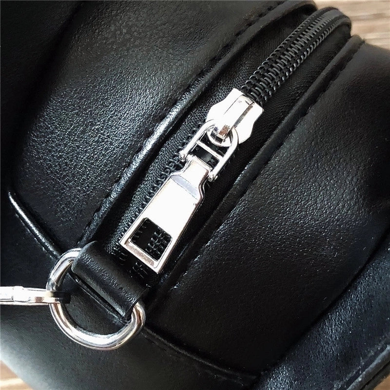 Women's Small Pu Leather Guitar Fashion Zipper Crossbody Bag