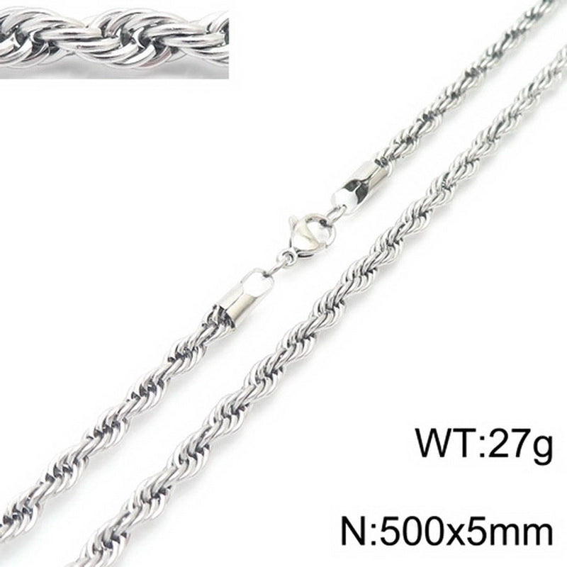 Minimalist Twist 201 Stainless Steel Plating Stainless Steel Necklaces
