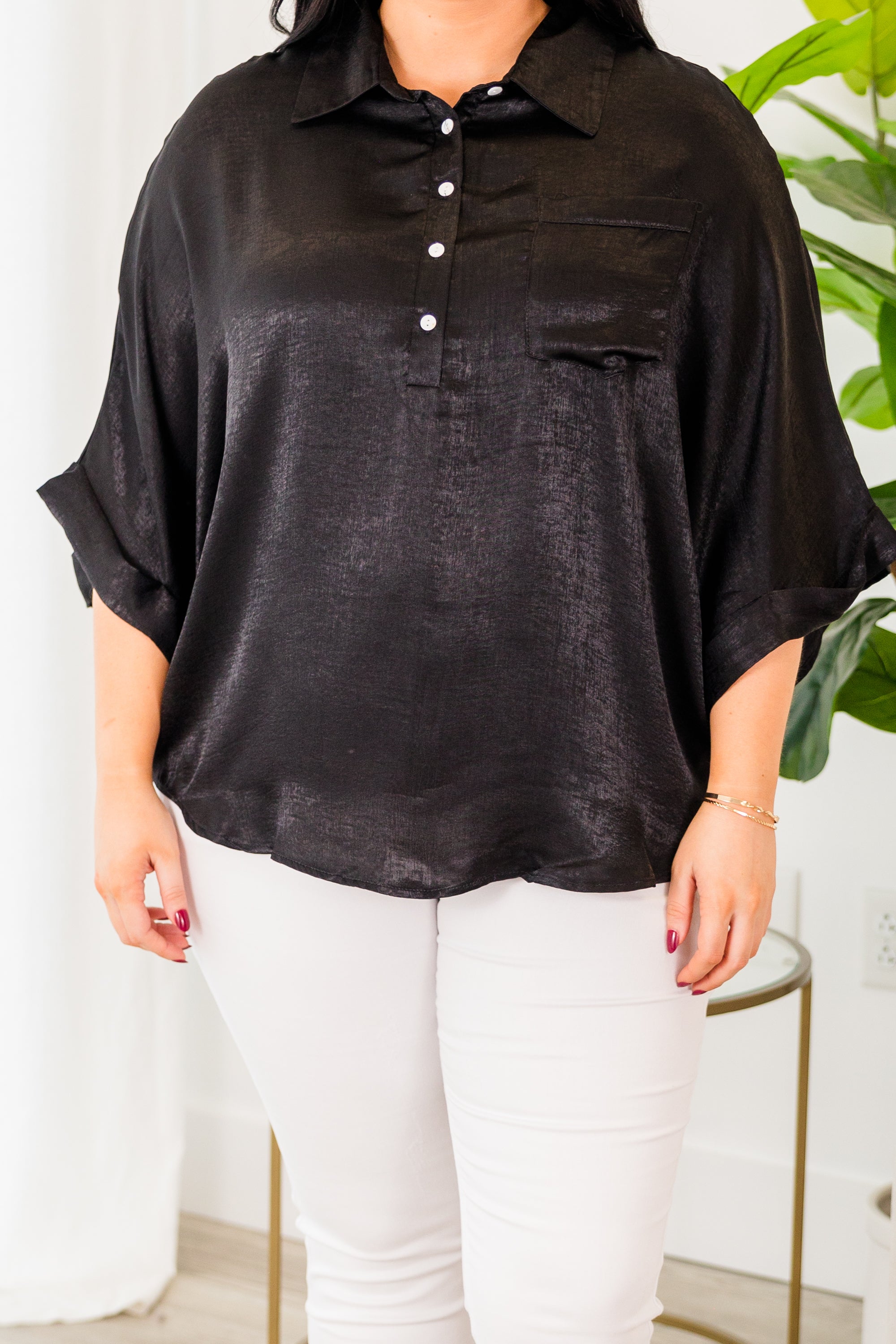 Whirlwind Weekend Top. Black