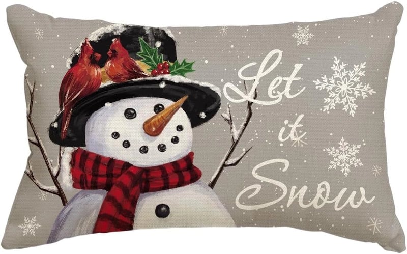 Christmas Vacation Letter Linen Pillow Cases Couch & Sofa Decor