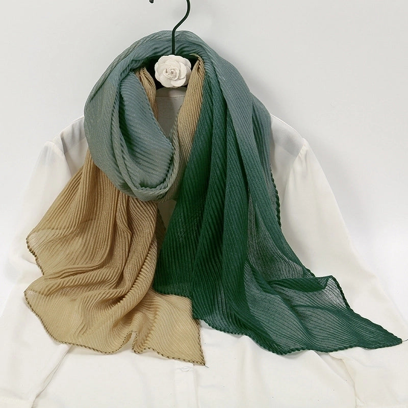 Women's Minimalist Gradient Color Rayon Polyester Printing Scarf