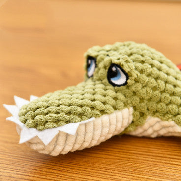Plush Squeaky Chew Toy for Dogs – Crocodile Design