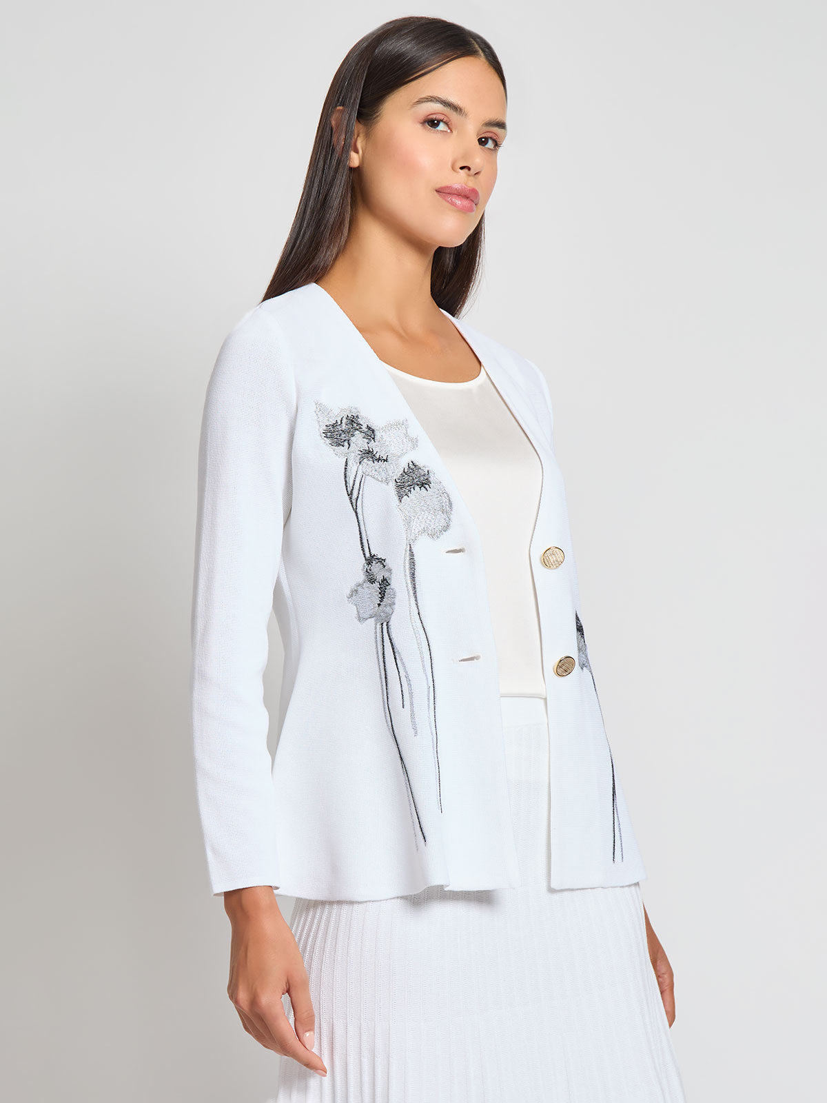 Tailored Embroidered Knit Jacket - Vanity Fit