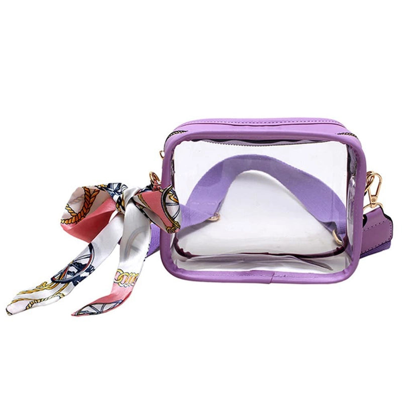Women's Medium Pvc Solid Color Streetwear Transparent Square Zipper Crossbody Bag
