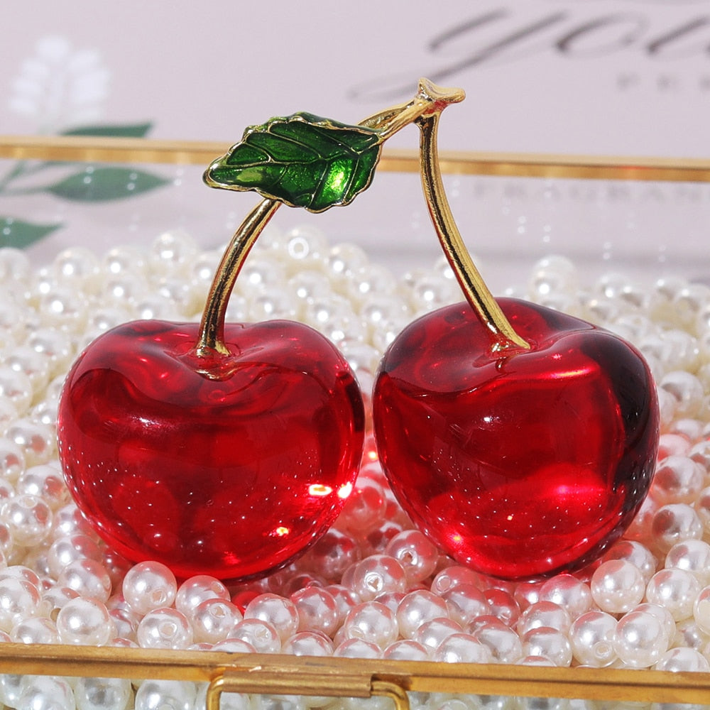 Crystal Cherry Figurine