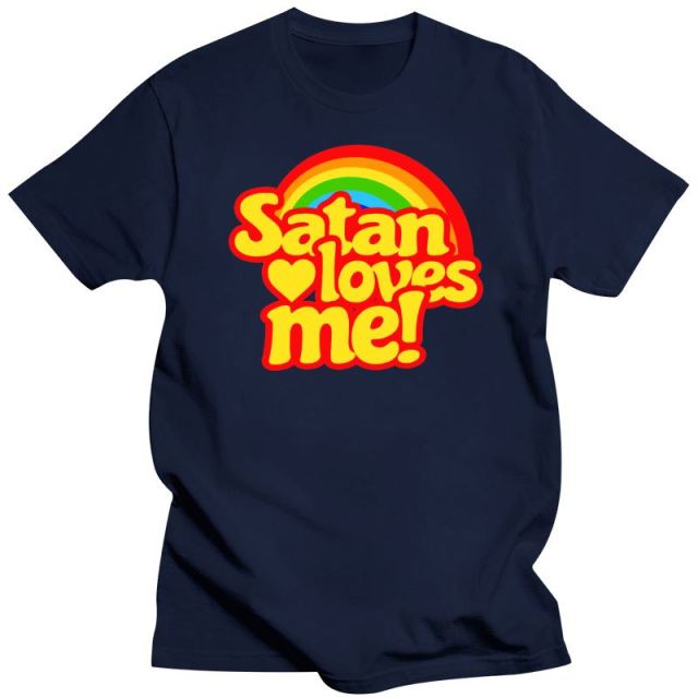 Satan Loves Me Rainbow Tee