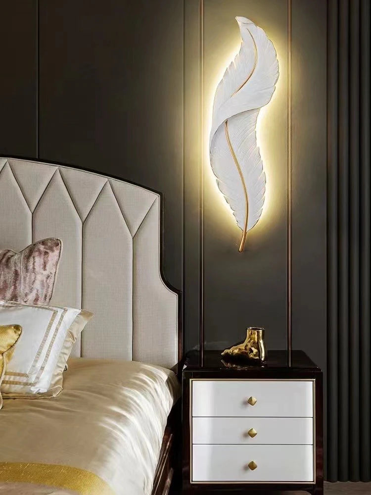 Nordic Feather Wall Lamp