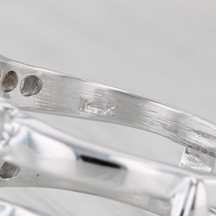 0.35ctw Diamond Ring Jacket Guard Wedding Band Bridal 14k White Gold Size 6.5