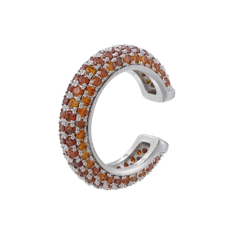 1 Piece Minimalist C Shape Plating Inlay Copper Zircon Gold Plated Earrings