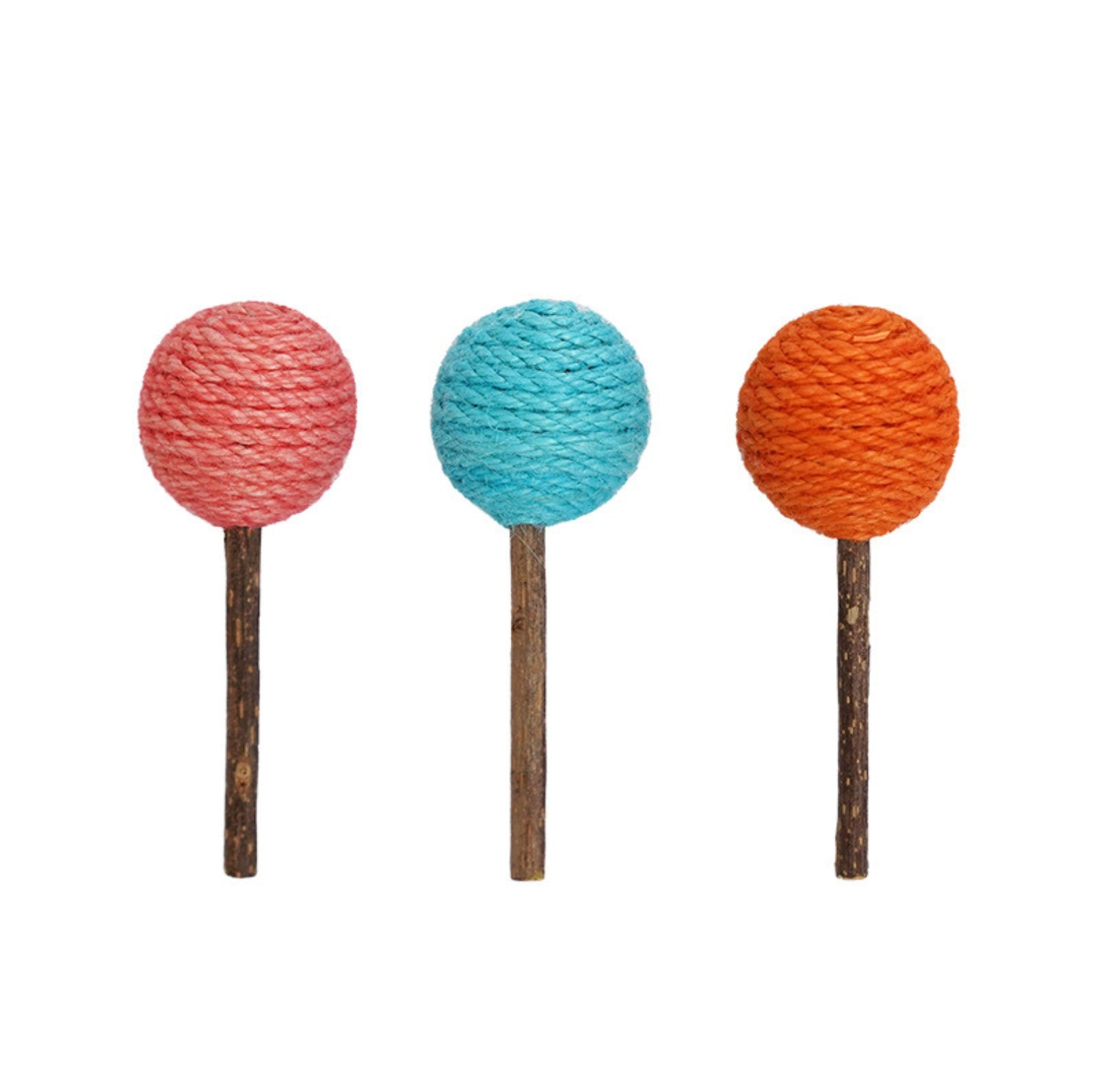 Lollipop-Shaped Polygonum Cat Toy Set (3 Pieces)