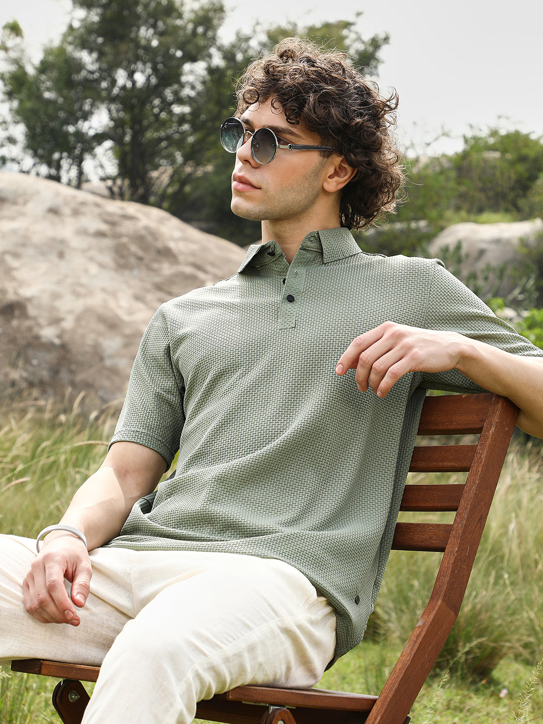 Warp-Tactile Polo T-Shirt