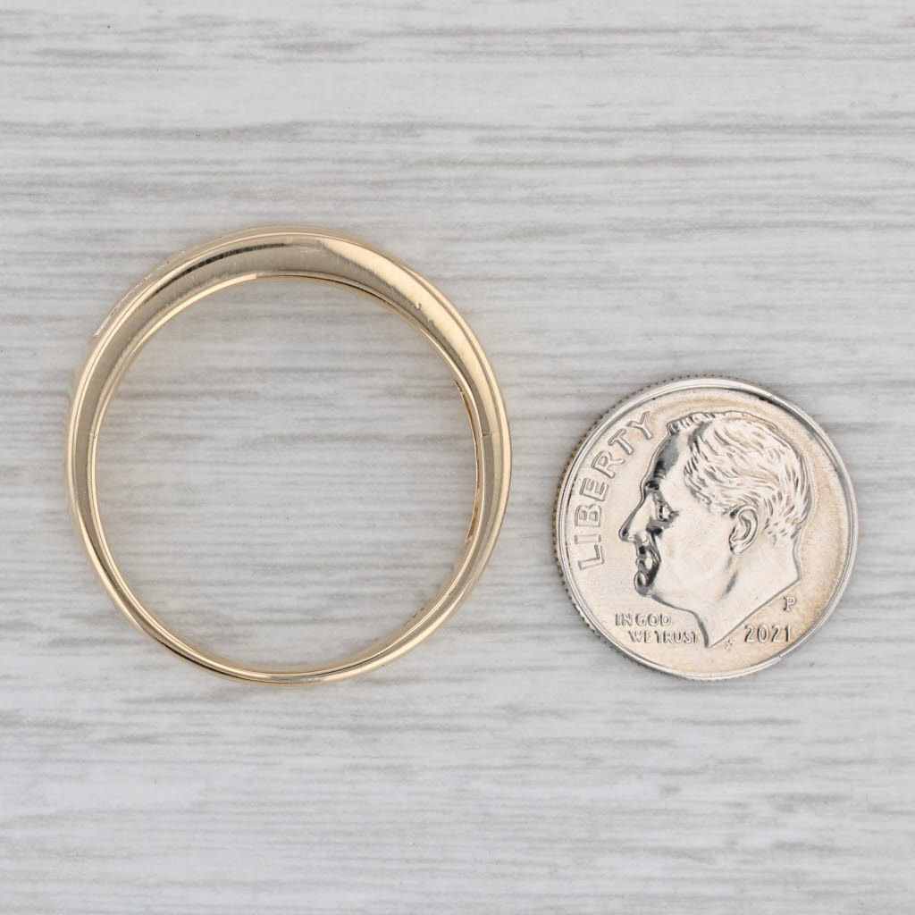 1.25ctw Diamond Men's Wedding Band 14k Yellow Gold Size 13 Ring