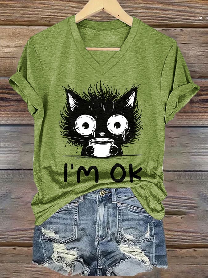 Women'S I'M Ok Printed T-Shirt