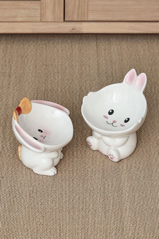Cat Bowl Ceramic Protection Cervical Spine Drinking Bowl Pet Supplies Cute Slant Anti-overturning Dog Rice Bowl Cat Food Basin