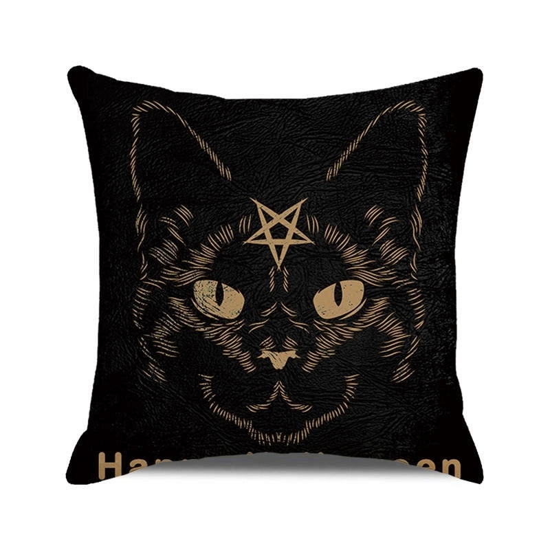 Halloween Retro Punk Palm Skull Cotton Pillow Cases Couch & Sofa Decor