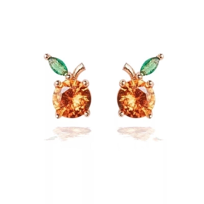 Whoesale Tropical Fruit Earrings Women's Diamond Earrings
