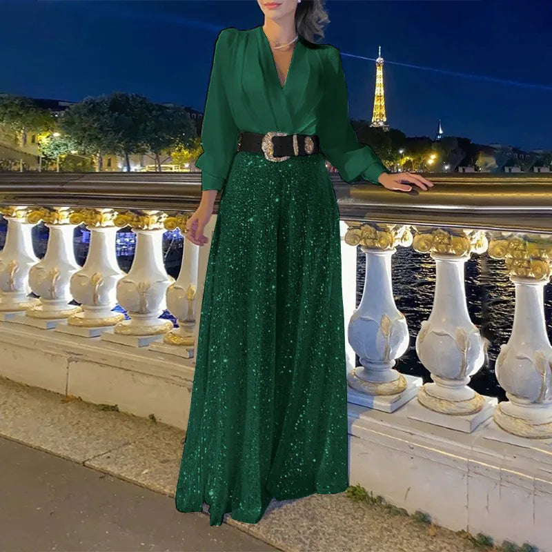 Ladies jumpsuit with glitter