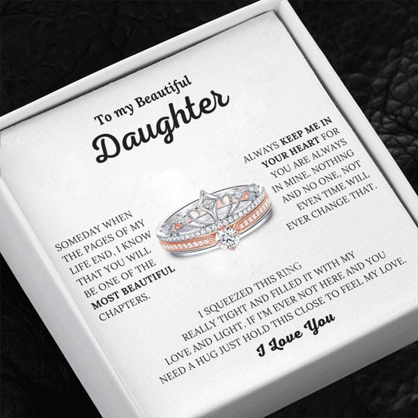 Keep Me In Your Heart - Crown Ring (Adjustable - One Size Fits All)