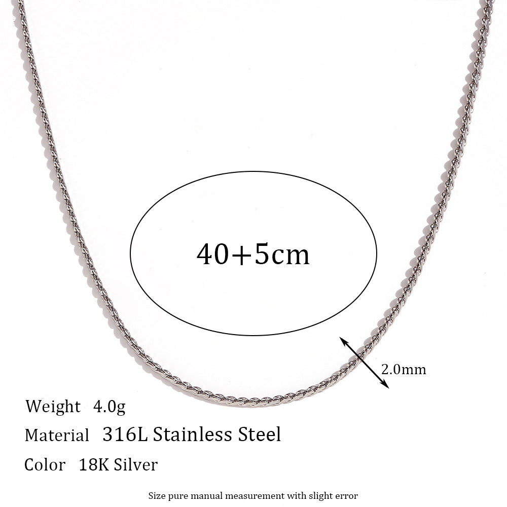 Minimalist Stripe Geometric Stainless Steel Electroplating Necklaces