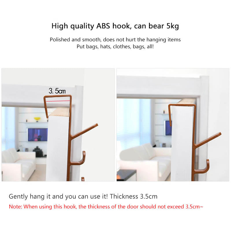 Buy 2 get 2 Free Offer Multifunctional Over the Door Hangers with 5 Hooks Portable Storage No Screw needed Easy to Use