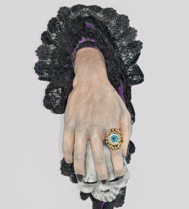 Katherine's Collection Witch Hand Skull Door Knocker / Wall Mount