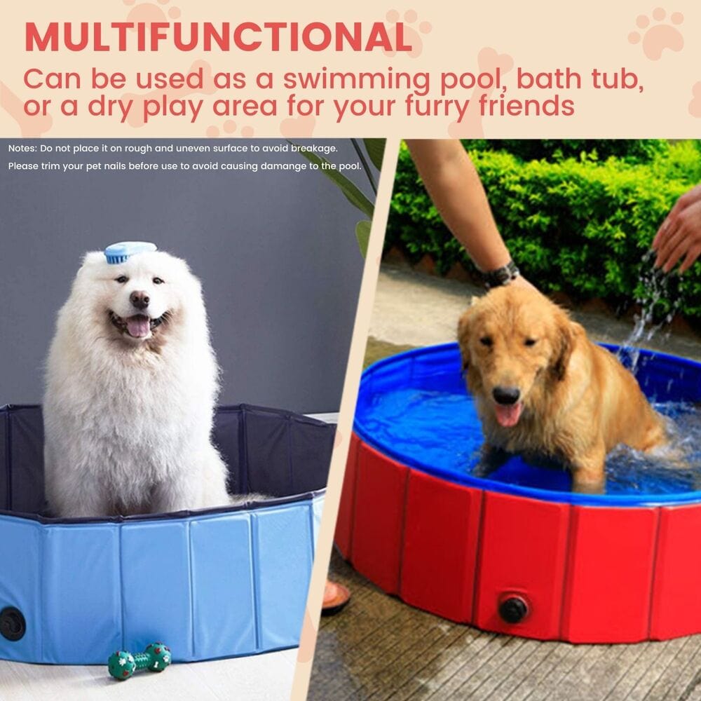 Pet Pool 120cm*30cm XL Blue Circle