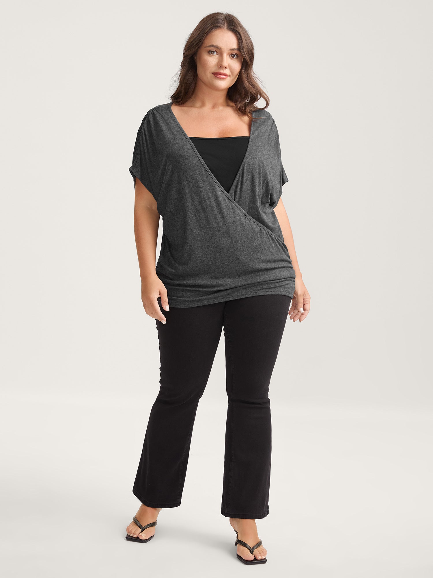Supersoft 2-In-1 Plain Knit Top